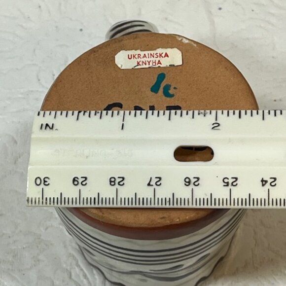 VTG Mini Ceramic Brown White Handmade Pitcher w/Handle 2.75" Tall From Ukraine - Picture 12 of 12